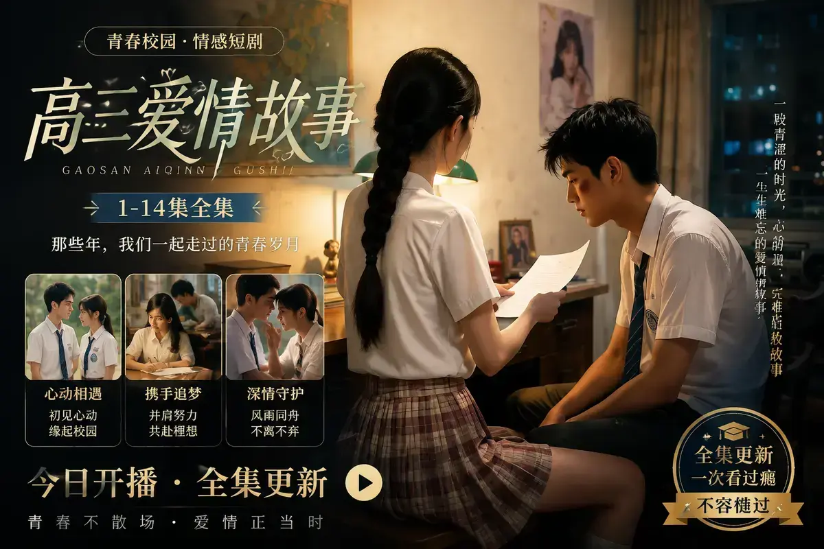 《AI短剧：B中爱情故事》完整版在线免费看-1080P高清国语未删减全集观看-B中爱情故事AI短剧VS影视