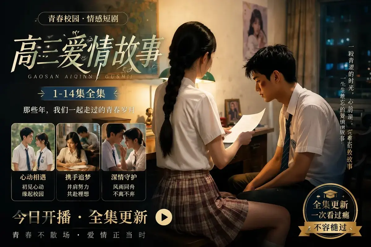 《高三爱情故事》黄果魔改AI短剧蓝光修复版在线观看-全集高清中字零卡顿-百度阿里云盘直链免费播放-全程高能无尿点